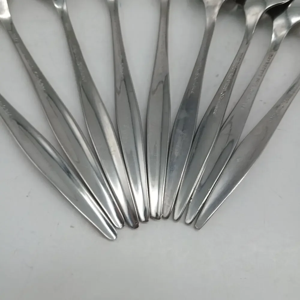 9X Spoons Vtg Rogers Bros. Youth Pattern Stainless Steel 4 Teaspoons 5 Table